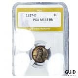 1927-D Wheat Cent PGA MS64BN