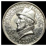 1937 Silver Half Dollar Roanoke Commemorative CLOS