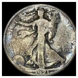 1921-D Silver Walking Liberty Half Dollar LIGHTLY