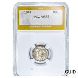 1944 Mercury Silver Dime PGA MS68