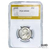 1949 Washington Silver Quarter PGA MS66