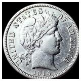 1914 Barber Dime CHOICE AU