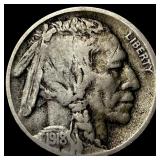 1918-D Buffalo Nickel NEARLY UNCIRCULATED