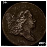 1794 Liberty Cap Half Cent NEARLY UNCIRCULATED