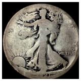 1921-S Silver Walking Liberty Half Dollar NICELY C