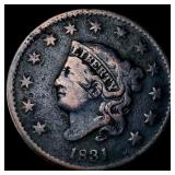 1831 Coronet Head Large Cent LIGHTLY CIRCULATED
