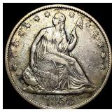 1858-O Silver Half Dollar CLOSELY UNCIRCULATED