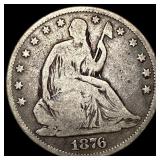 1876 Seated Liberty Half Dollar NEARLY UNCIRCULATE