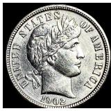 1902 Barber Dime UNCIRCULATED