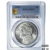 1888-S Morgan Silver Dollar PCGS MS63