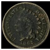 1862 Copper-Nickel Indian Head Cent NEARLY  UNCIR