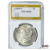 1883-O Morgan Silver Dollar PGA MS65