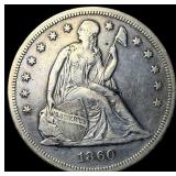 1860-O Silver Dollar NEARLY UNCIRCULATED