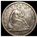 1845-O Silver Half Dollar NEARLY UNCIRCULATED
