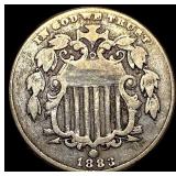 1883 Shield Nickel LIGHTLY CIRCULATED