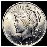 1922 Silver Peace Dollar GEM BU
