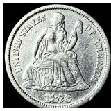 1876-CC Silver Seated Liberty Dime UNCIRCULATED