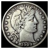 1909 Barber Half Dollar NEARLY UNCIRCULATED