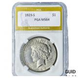 1923-S Silver Peace Dollar PGA MS64