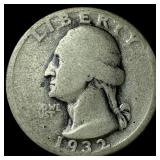 1932-D Silver Washington Quarter LIGHTLY  CIRCULA
