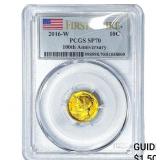 2016-W 10C Gold Mercury PCGS SP70