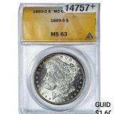 1889-S Morgan Silver Dollar ANACS MS63