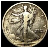 1917-D Silver Walking Liberty Half Dollar LIGHTLY