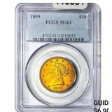 1899 $10 Gold Eagle PCGS MS61