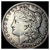 1891 Silver Morgan Dollar LIGHTLY CIRCULATED