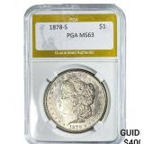1878-S Morgan Silver Dollar PGA MS63