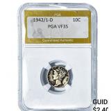 1942/1-D Mercury Silver Dime PGA VF35