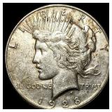 1928-S Silver Peace Dollar CLOSELY UNCIRCULATED