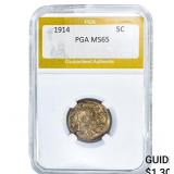 1914 Barber Nickel PGA MS65