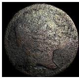 1707 British Halfpenny (Queen Anne). NICELY CIRCUL