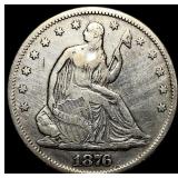 1876-S Silver Half Dollar CLOSELY UNCIRCULATED