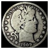 1909 Barber Half Dollar NICELY CIRCULATED