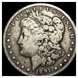 1891-CC Silver Morgan Dollar LIGHTLY CIRCULATED