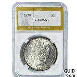1878 Morgan Silver Dollar PGA MS63