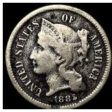 1883 Nickel Three-Cent Piece LIGHTLY CIRCULATED