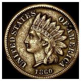 1860 Copper-Nickel Indian Head Cent NEARLY UNCIRCU