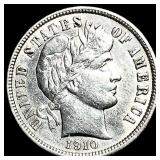 1910 Barber Dime CHOICE AU