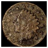 1863 Civil War Token - Not One Cent LIGHTLY CIRCUL