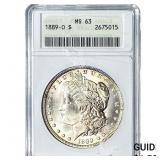 1889-O Morgan Silver Dollar ANACS MS63
