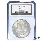 1881-CC Morgan Silver Dollar NGC MS65