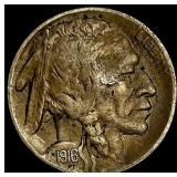 1916-S Nickel Buffalo Five Cents NEARLY UNCIRCULAT
