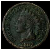 1863 Copper Nickel Indian Head Cent NEARLY  UNCIR