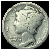 1921 Silver Mercury Dime LIGHTLY CIRCULATED