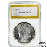 1904-O Morgan Silver Dollar PGA MS64 PL