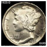 1925-D Mercury Dime CHOICE BU FSB