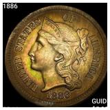 1886 Nickel Three Cent GEM PROOF +